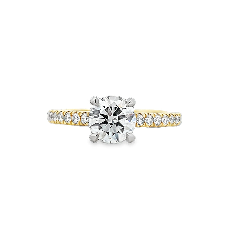 Parrys Jewellers 18ct Yellow and White Gold 1.00ct Lab Diamond Ring TDW 1.29ct