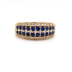 Parrys Jewellers 9ct Yellow Gold 0.60ct Sapphire and Diamond Ring TDW 0.36ct