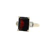 Parrys Jewellers 9ct Yellow Gold 3.78ct Garnet 0.21ct Diamond Set Ring