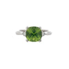 Parrys Jewellers 9ct White Gold 2.4ct Cushion Peridot and Diamond Ring