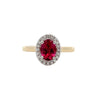 Parrys Jewellers 9ct Yellow Gold 1.05ct Pink Tourmaline 0.15ct Diamond Set Ring