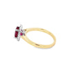 Parrys Jewellers 9ct Yellow Gold 1.05ct Pink Tourmaline 0.15ct Diamond Set Ring