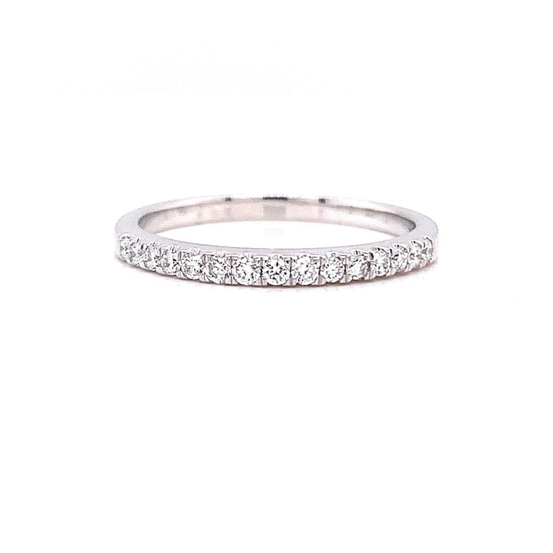 Parrys Jewellers 18ct White Gold 0.21ct Diamond Set Band TDW 0.21ct