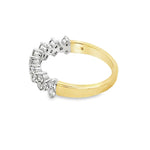 18ct Yellow Gold and Platinum Diamond Set Ring TDW 0.23ct