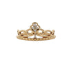 Parrys Jewellers 9ct Yellow Gold Diamond Set Crown Ring TDW 0.05ct