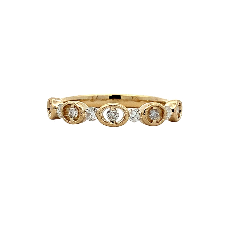 Parrys Jewellers 9ct Yellow Gold Diamond Set Band TDW 0.38ct