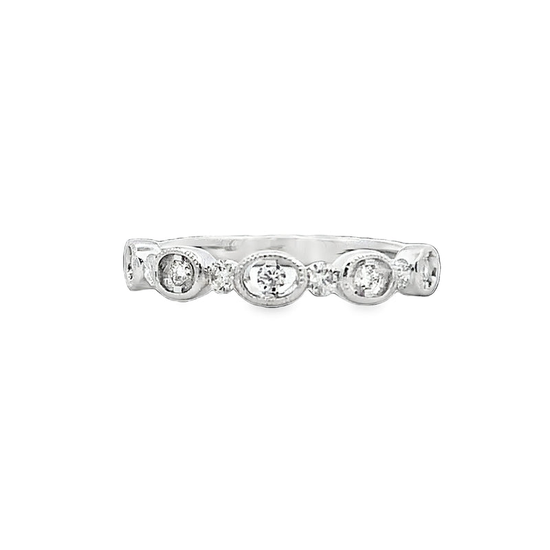 Parrys Jewellers 9ct White Gold Diamond Set Band TDW 0.38ct