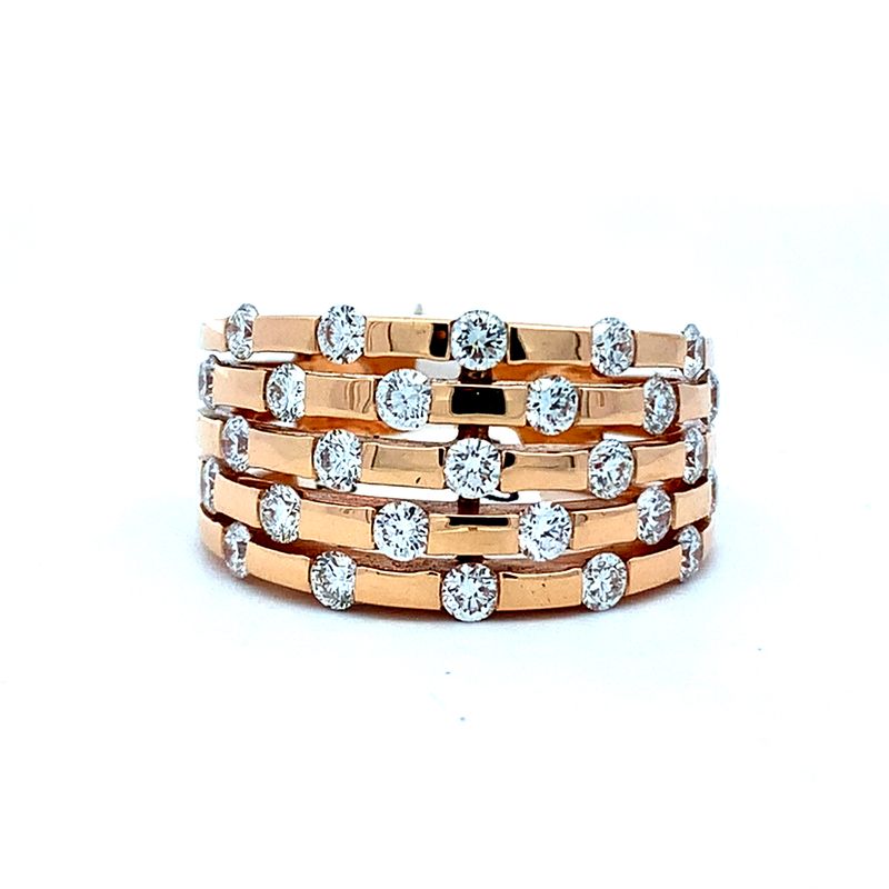 Parrys Jewellers18ct Rose Gold Diamond Set Dress Ring TDW 1.35ct