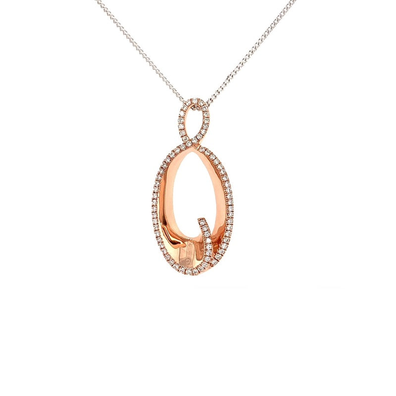 Parrys Jewellers 9ct Rose Gold Diamond Pendant TDW 0.37ct