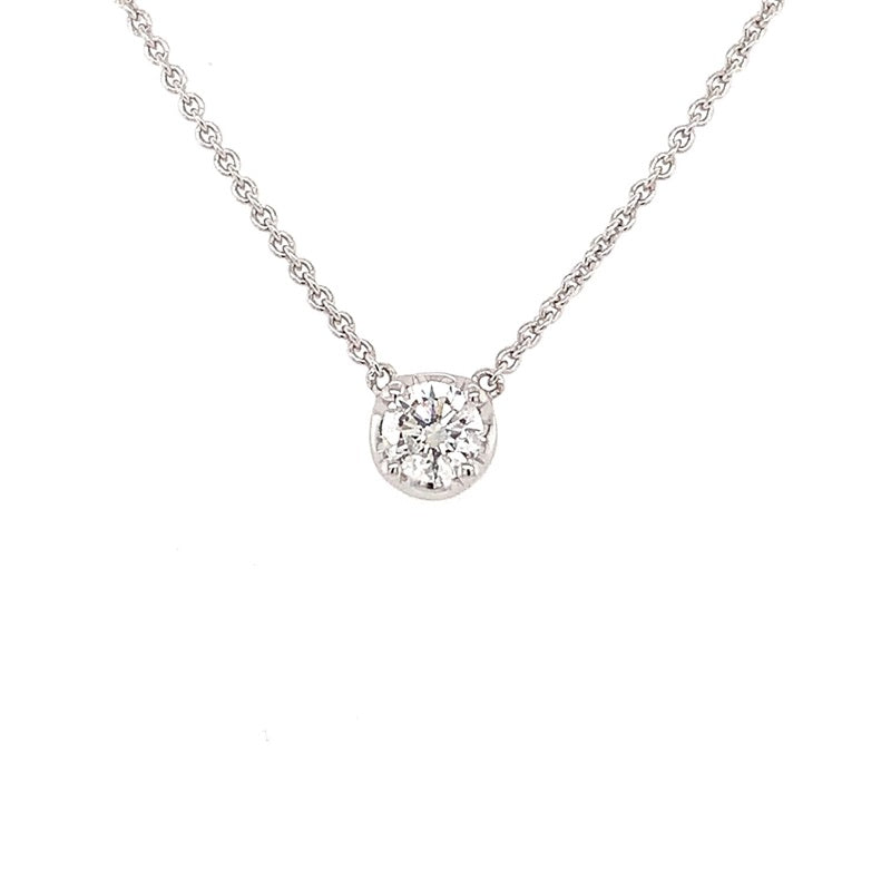 Parrys Jewellers 9ct White Gold Diamond Set Pendant With White Gold Chain TDW 0.30ct