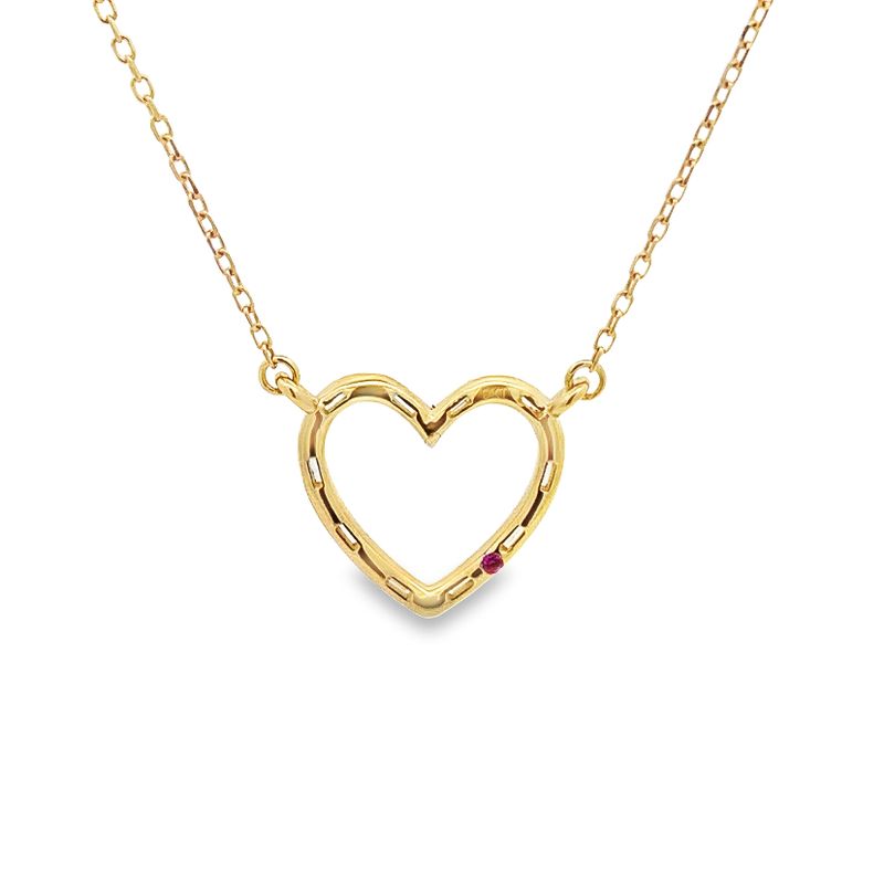 Parrys Jewellers9ct Yellow Gold Diamond Set Heart Pendant With Chain TDW 0.15ct