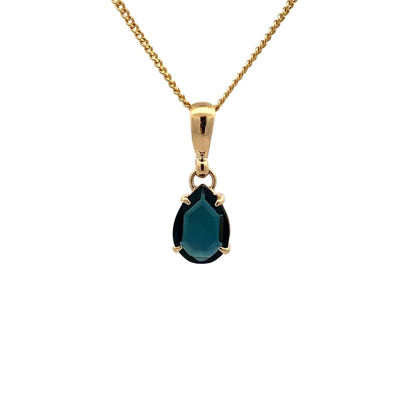 Parrys Jewellers Australian Teal Sapphire Pendant