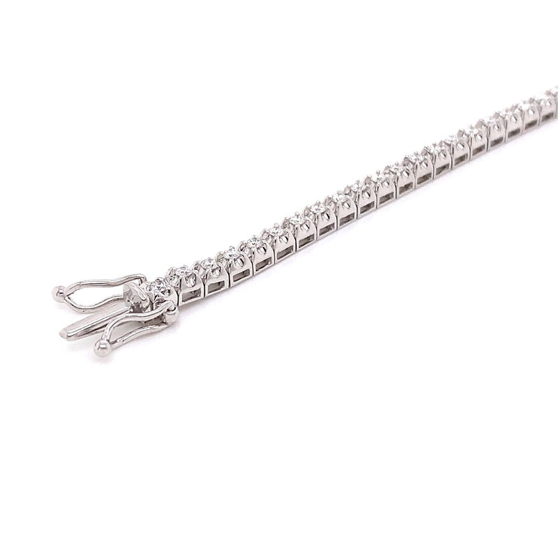 Parrys Jewellers 9ct White Gold 1.10ct Diamond Tennis Bracelet