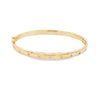 Parrys Jewellers 9ct Yellow Gold 6mm Hinged Diamond Bangle