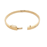 Parrys Jewellers 9ct Yellow Gold 6mm Hinged Diamond Bangle