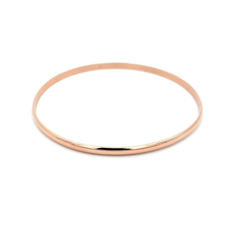 Parrys Jewellers 9ct Rose Gold 3.5mm Solid 63mm ID Bangle