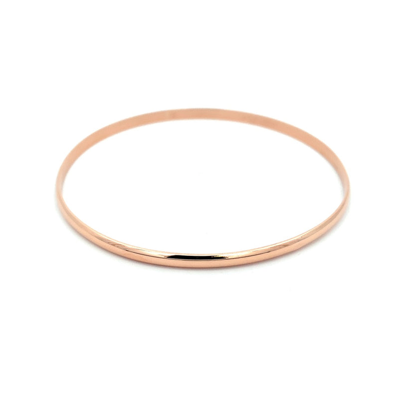 9ct Rose Gold 3mm 63mm ID Comfort Fit Bangle