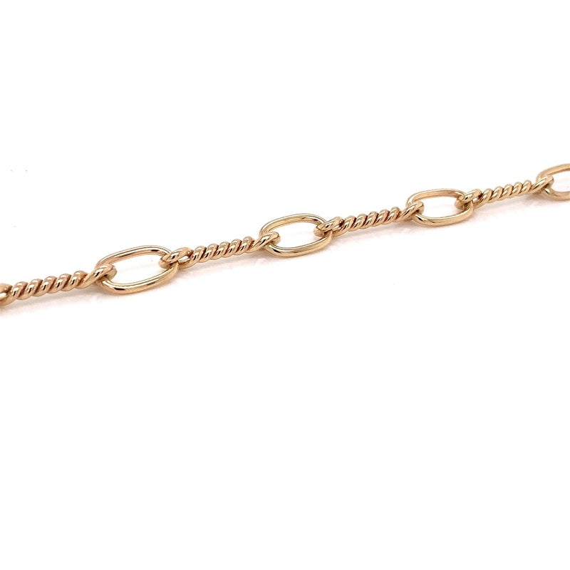 Parrys Jewellers 9ct Rose Gold Fancy Link Anklet