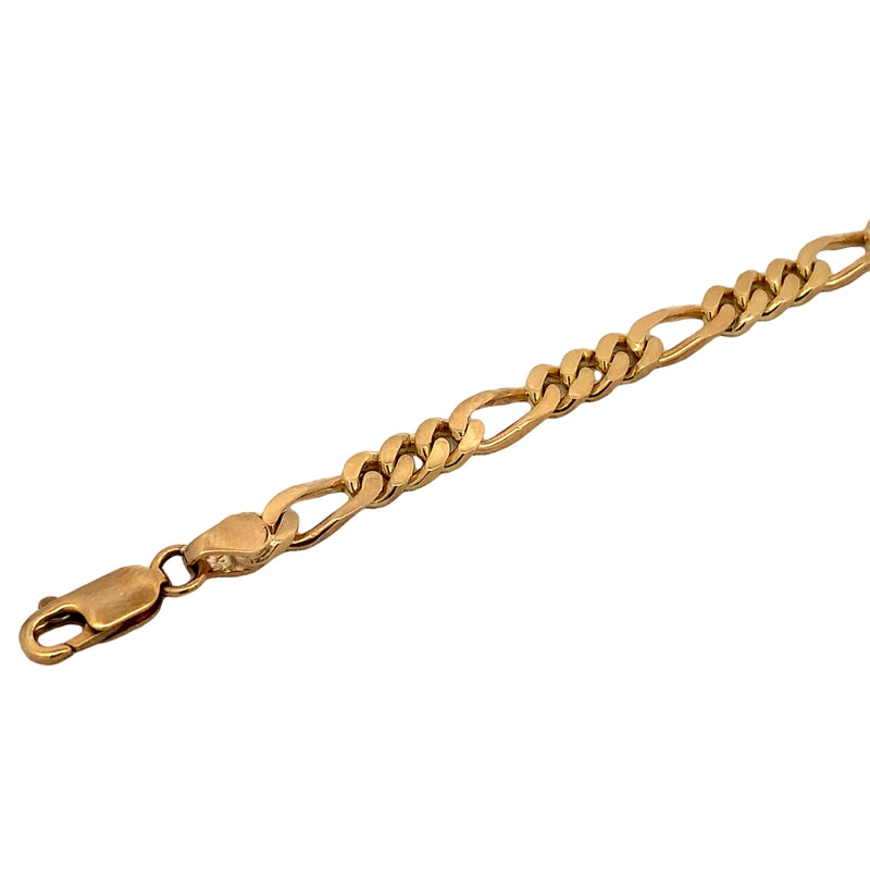 Parrys Jewellers 9ct Yellow Gold Figaro + 3 Link Bracelet