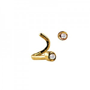 Parrys Jewellers 9ct Yellow Gold Diamond Set Nose Stud