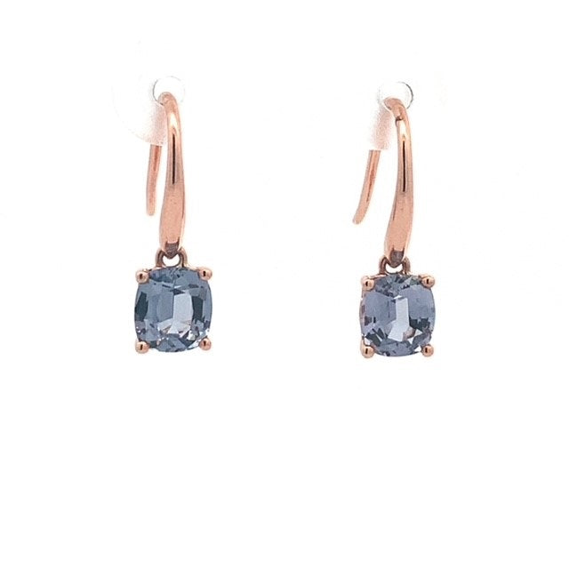 Parrys Jewellers 9ct Rose Gold Spinel Drop Earrings