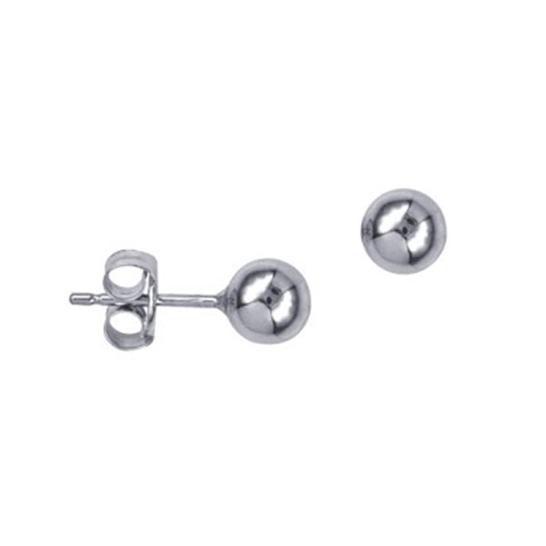 Parrys Jewellers 9ct White Gold 5mm Heavy Ball Studs