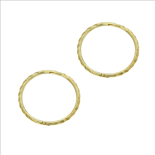 Parrys Jewellers 16mm 9ct Yellow Gold Twist Sleepers