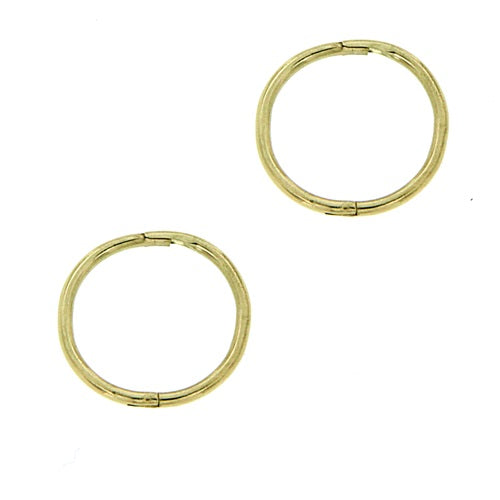 Parrys Jewellers 8mm 9ct Yellow Gold Plain Sleepers