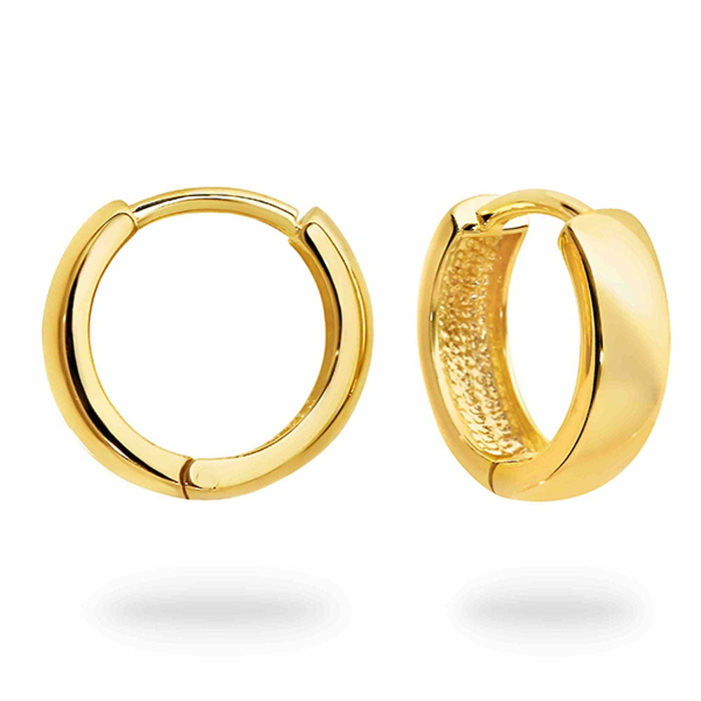 Parrys Jewellers 9ct Yellow Gold 3.85mm Wide 12.6mm OD Huggies