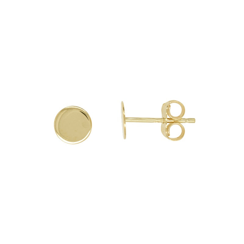 Parrys Jewellers 9ct Rose Gold Flat 6mm Circle Studs