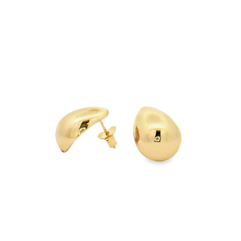 Parrys Jewellers 14ct Yellow Gold Domed Pear Earrings