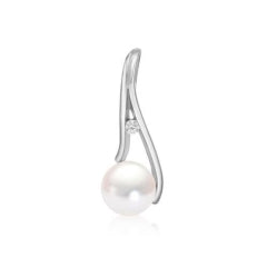 Parrys Jewellers Sterling Silver Pendant with 6mm Fresh Water Pearl