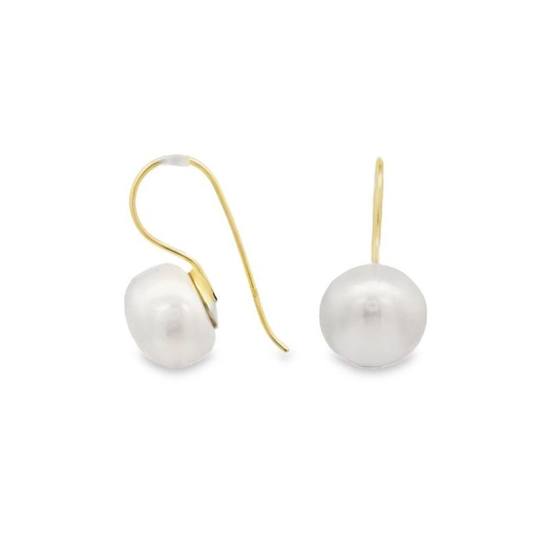 Parrys Jewellers Freshwater Button Drop Earrings