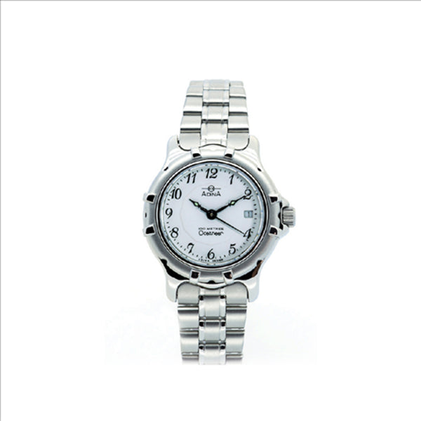 Adina Ladies 100M Oceaner Stainless Steel White Index Dial - CM56 S1FB