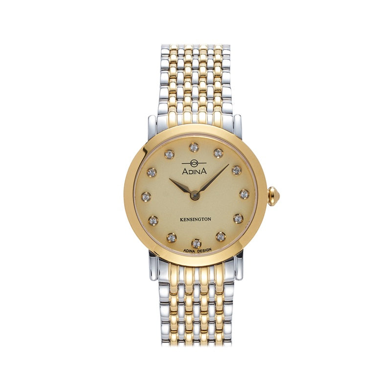 Adina Ladies Kensington Dress Watch T/Tone Champagne Dial - CT132 T3XB