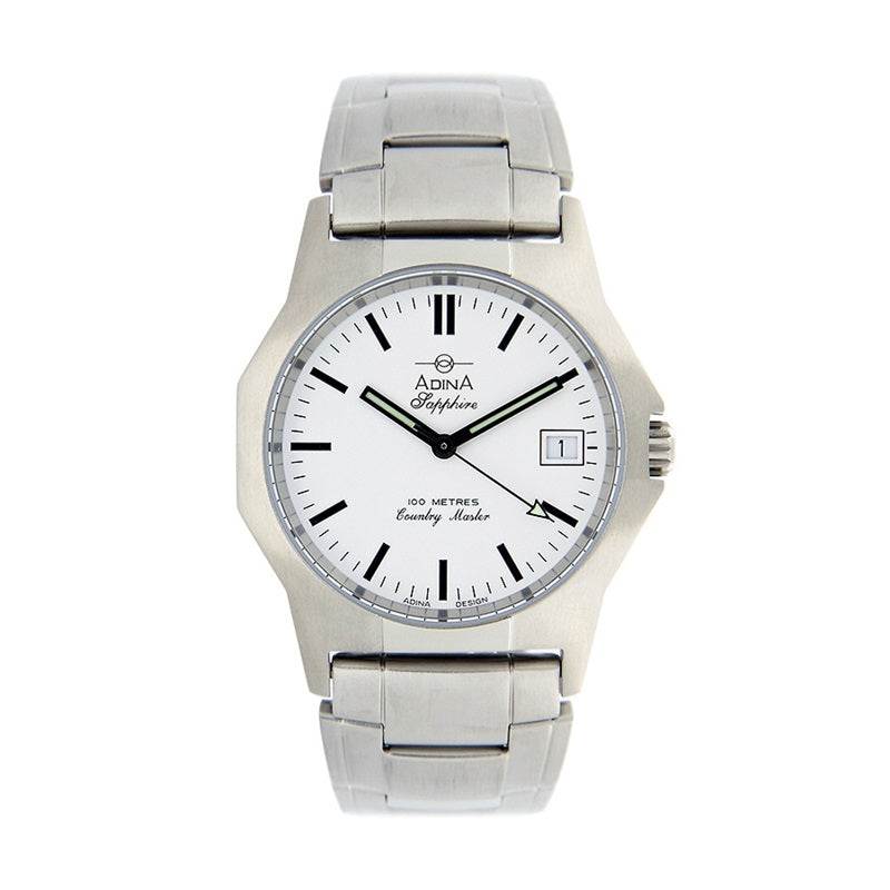 Adina Countrymaste Work Watch S/Steel White Index Dial NK150 S1XB-SAP