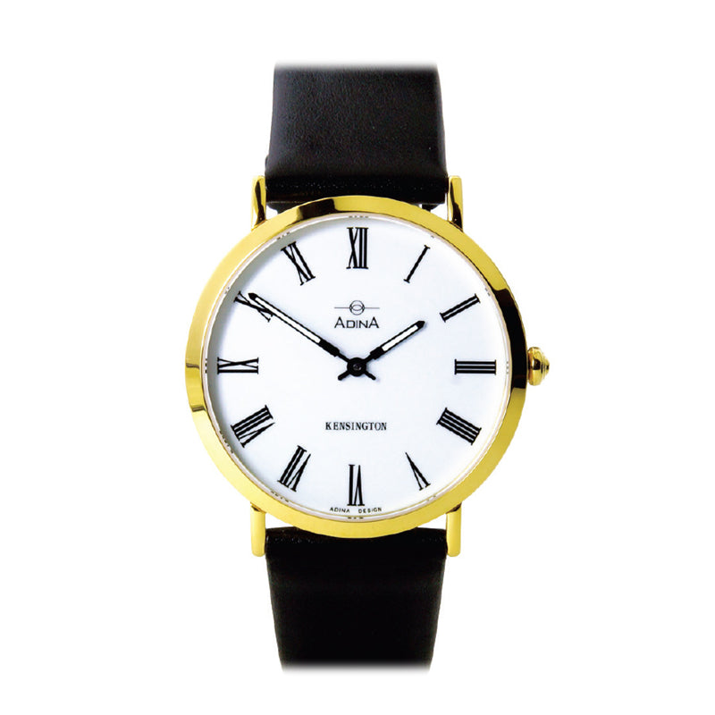 Adina Kensington G/Plate White Dial Strap