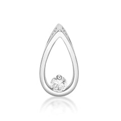 Parrys Jewellers S/Silver Pear Shape Slider