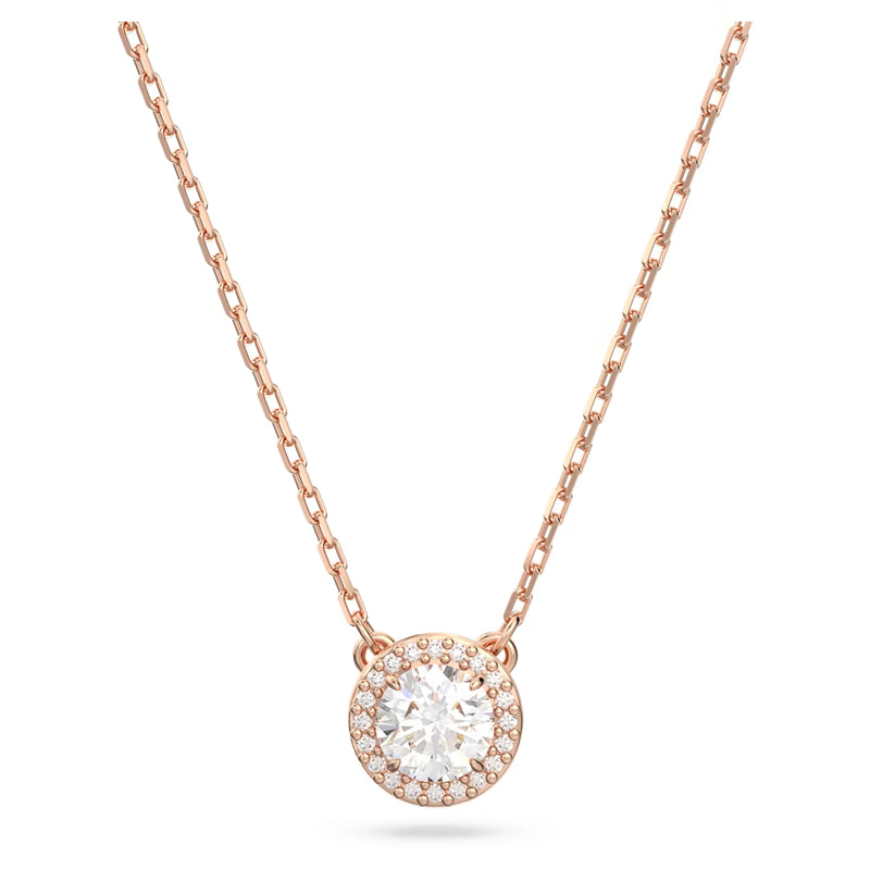 Swarovski Constella Pendant Round cut, Pavé, White, Rose gold-tone plated 5636272