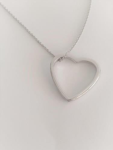 Parrys Jewellers Sterling Sliver Heart Slider Pendant