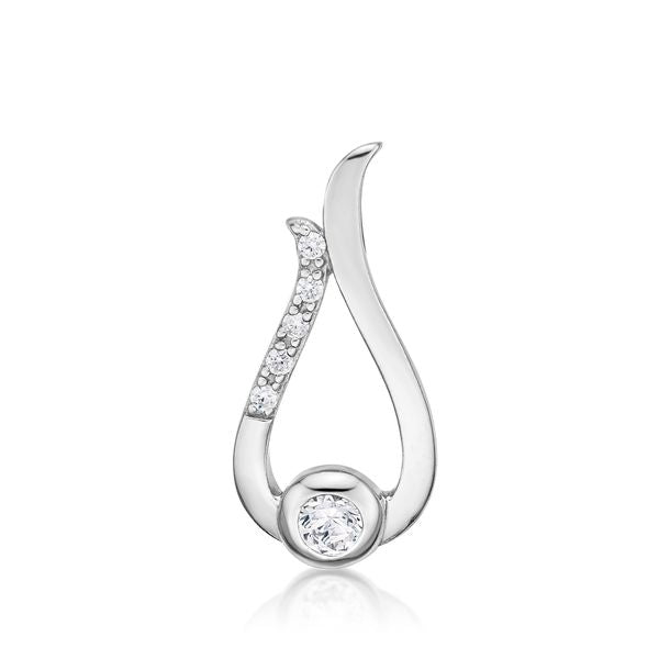 Parrys Jewellers Sterling Silver Angel Tear Shape Pendant