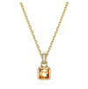 Swarovski Stilla Pendant Square Cut, Yellow, Gold-Tone Plated 5648749