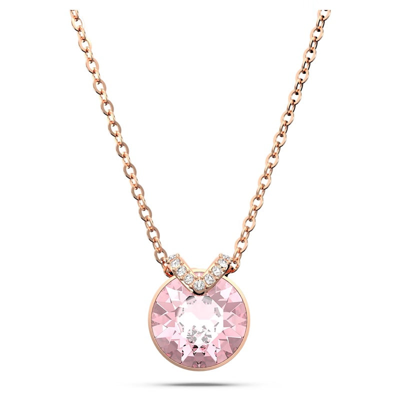 Swarovski Bella V Pendant Round Cut Pink, Rose gold-tone plated 5662088