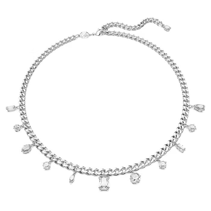 Swarovski Dextera necklace Mixed cuts White, Rhodium plated 5671183