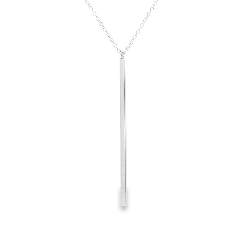 Parrys Jewellers Sterling Silver Bar Drop On 45cm Chain