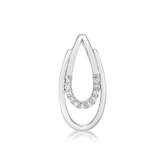 Parrys Jewellers S/S Silver Inner Bling Briolette CZ Slider