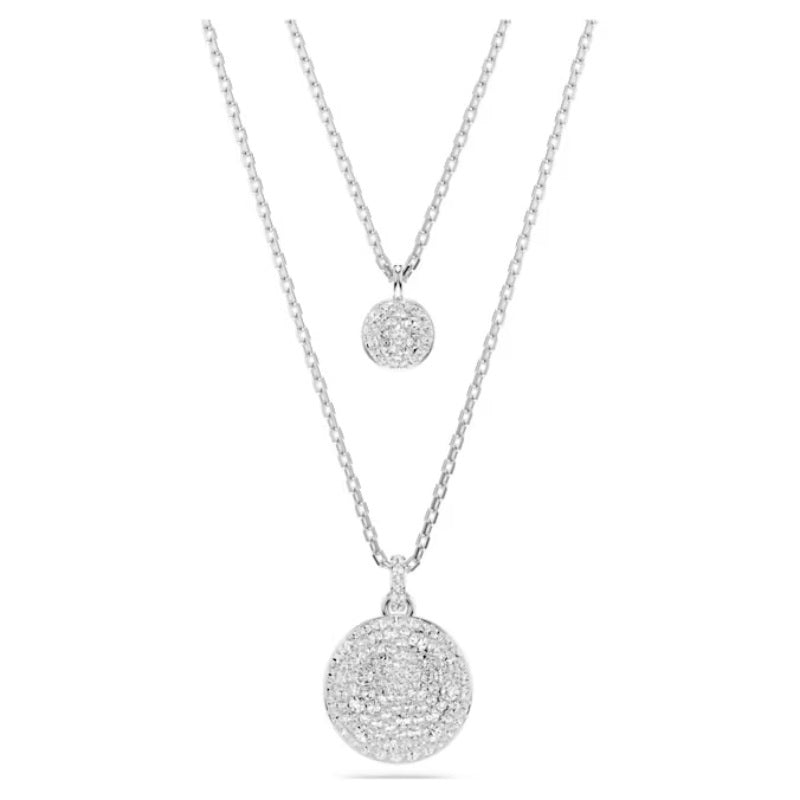 Swarovski Sublima layered pendantWhite, Rhodium plated 5684244