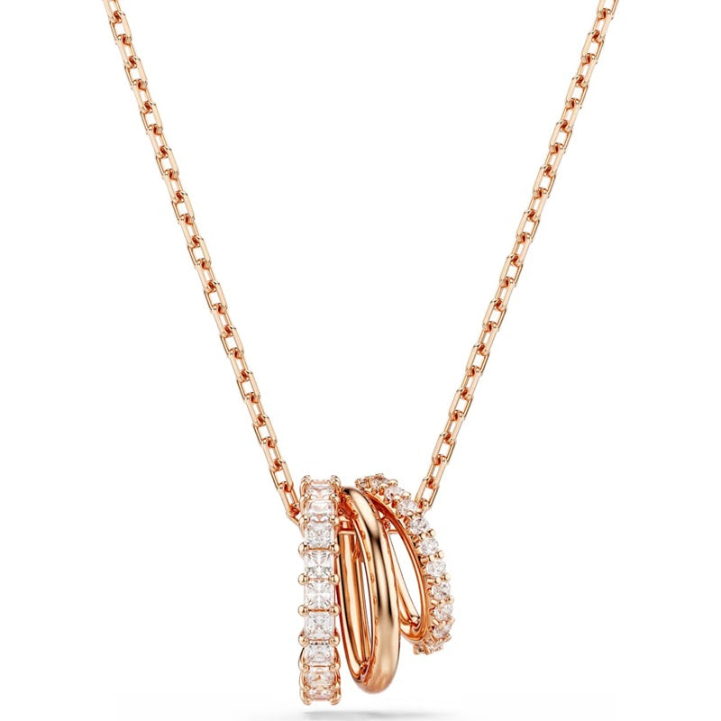 Swarovski Hyperbola pendant, Mixed cuts, White, Rose gold-tone plated 5701494