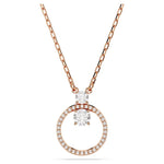 Swarovski Constella Pendant Round Cut, White, Rose Gold-Tone Plated 5692266