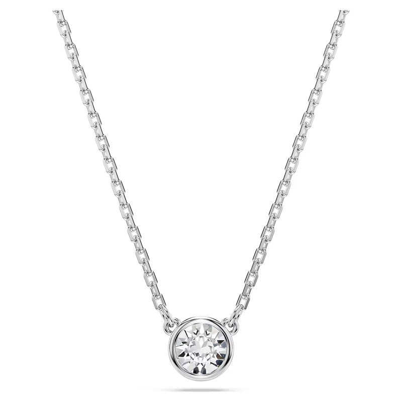 Swarovski Imber Pendant Round Cut, White, Rhodium Plated 5696039